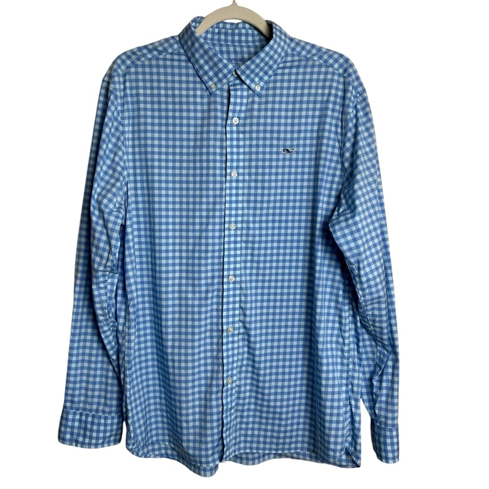 Vineyard Vines Blue Gingham Button-Down Shirt